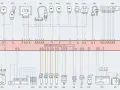 Schemat elektryczny Peugeot 075 D (2/3) z opisem bezpieczników i elementów.