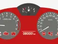 Deska rozdzielcza z kontrolkami: pasy, silnik, akumulator, ABS, poduszka powietrzna, temperatura. Przebieg 80001 km. System precrash czujny.