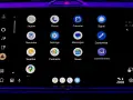 Ekran systemu Jaguar z ikonami: Jaguar, Telefon, Kalendarz, Sygnał, Przypomnienie, Ustawienia, Wiadomości, Dostosuj, Pogoda, Podcasty, Wiadomości, GameSnacks. Nawigacja jest niedostępna w tym systemie.