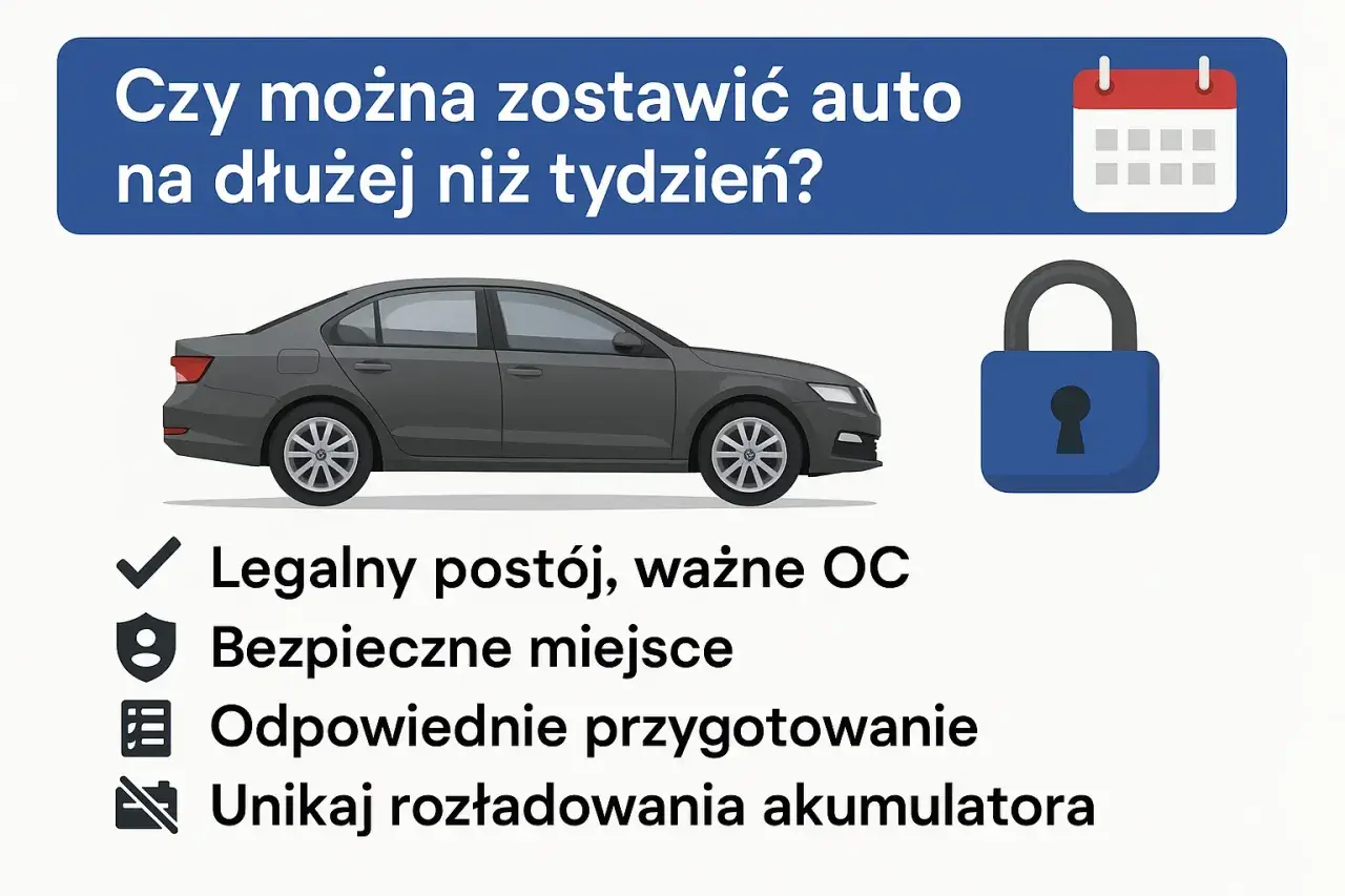 Ile może stać samochód bez odpalania? Dowiedz się, jak przygotować auto do dłuższego postoju, by uniknąć rozładowania akumulatora.