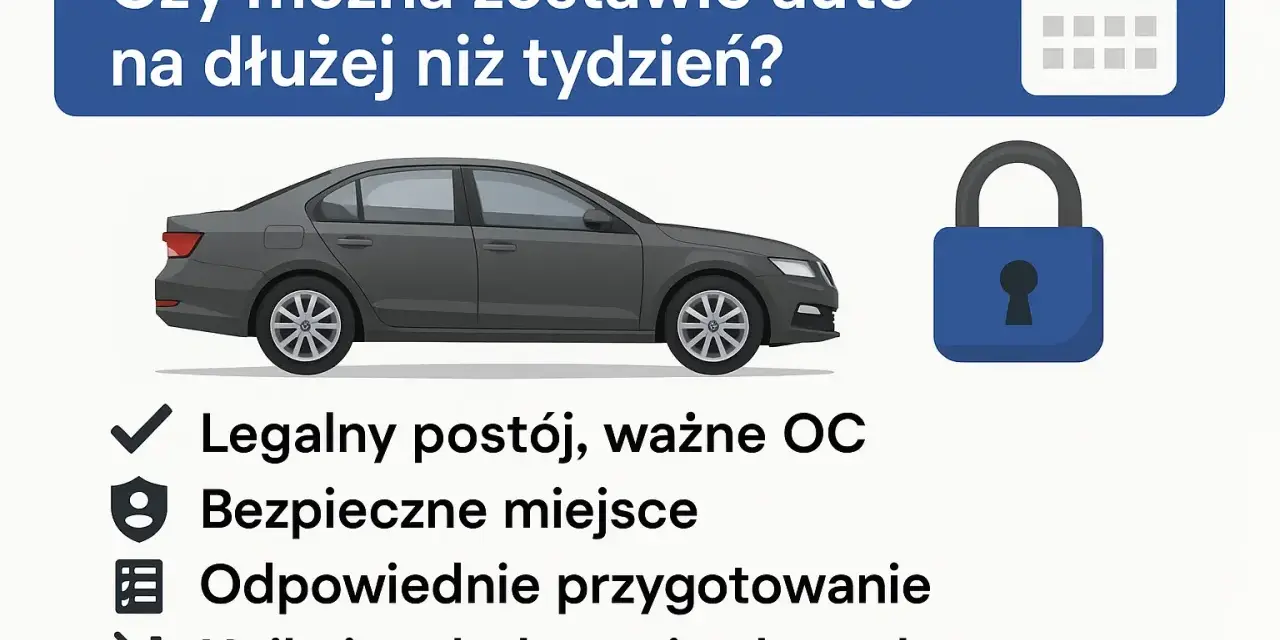Ile może stać samochód bez odpalania? Dowiedz się, jak przygotować auto do dłuższego postoju, by uniknąć rozładowania akumulatora.