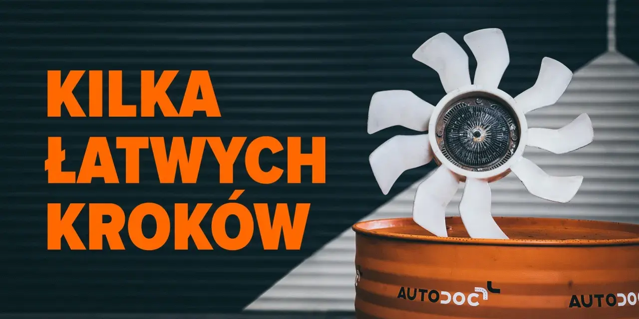 Wentylator chłodnicy na pomarańczowym tle. Dowiedz się, jak sprawdzić wentylator chłodnicy na krótko w kilku łatwych krokach.