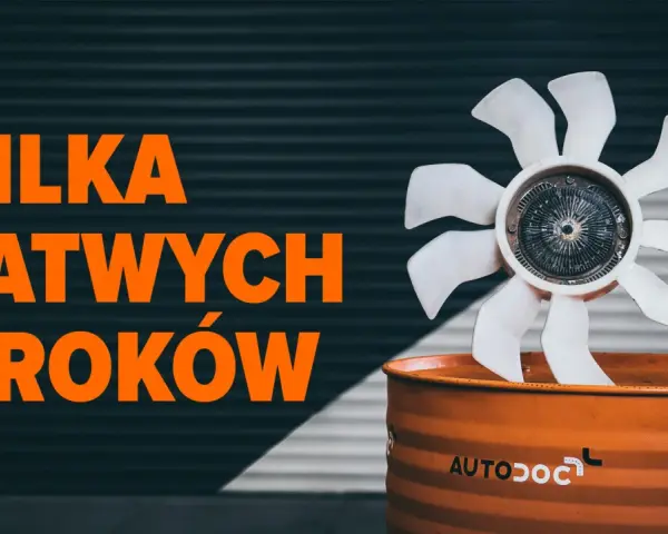 Wentylator chłodnicy na pomarańczowym tle. Dowiedz się, jak sprawdzić wentylator chłodnicy na krótko w kilku łatwych krokach.