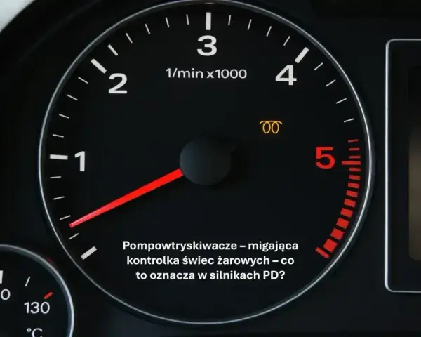 Kontrolki Audi A4 B6: migająca kontrolka świec żarowych informuje o problemie z pompowtryskiwaczami w silnikach PD.