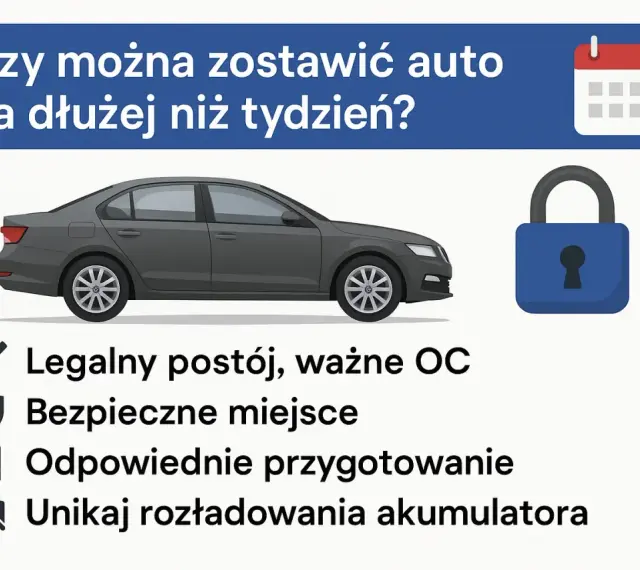 Ile może stać samochód bez odpalania? Dowiedz się, jak przygotować auto do dłuższego postoju, by uniknąć rozładowania akumulatora.