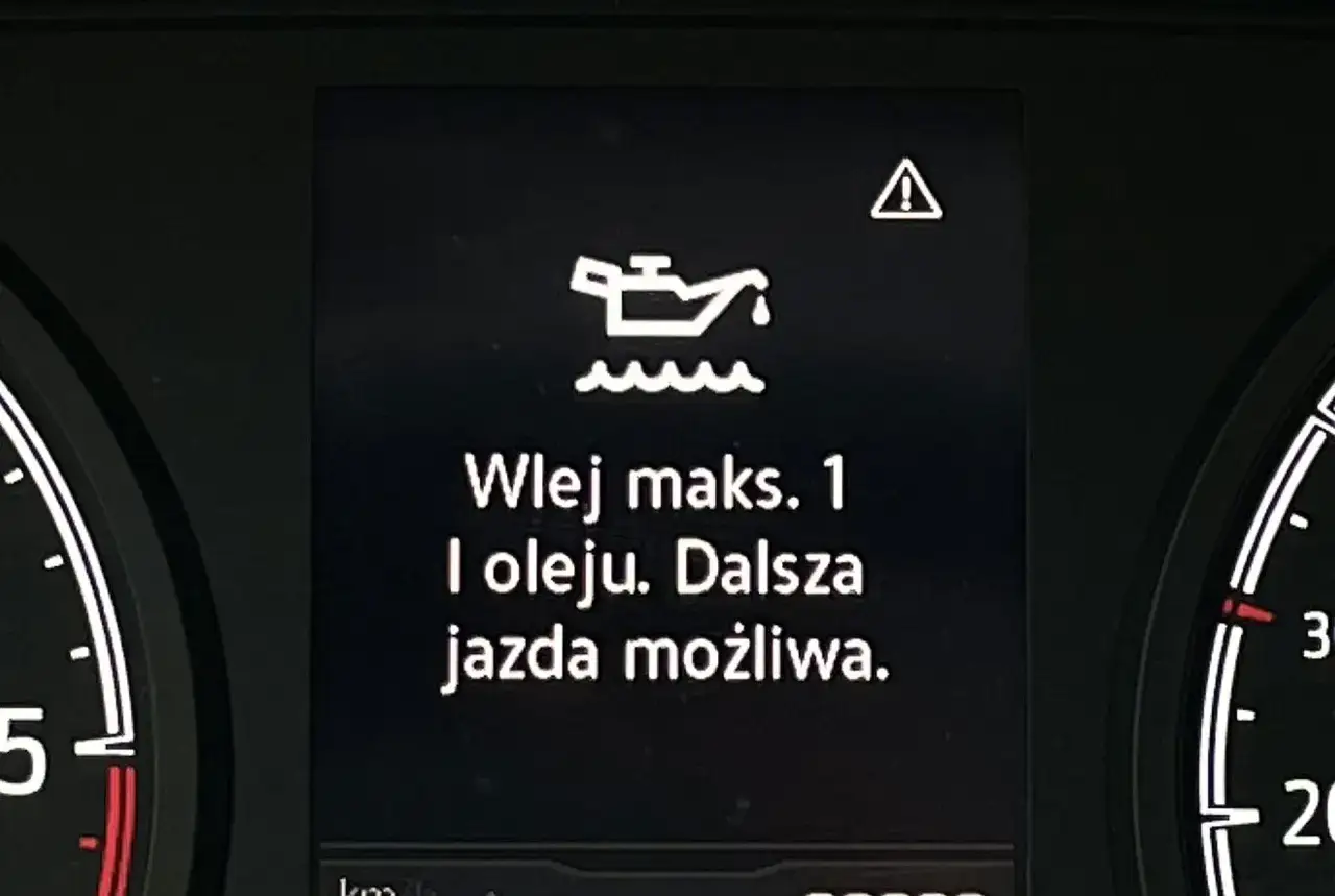 Kontrolka oleju z falą: