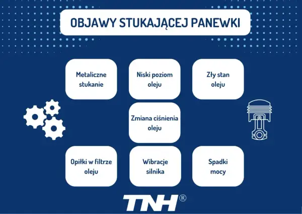 Objawy uszkodzonego łożyska wału korbowego: metaliczne stukanie, niski poziom oleju, wibracje silnika, spadki mocy.